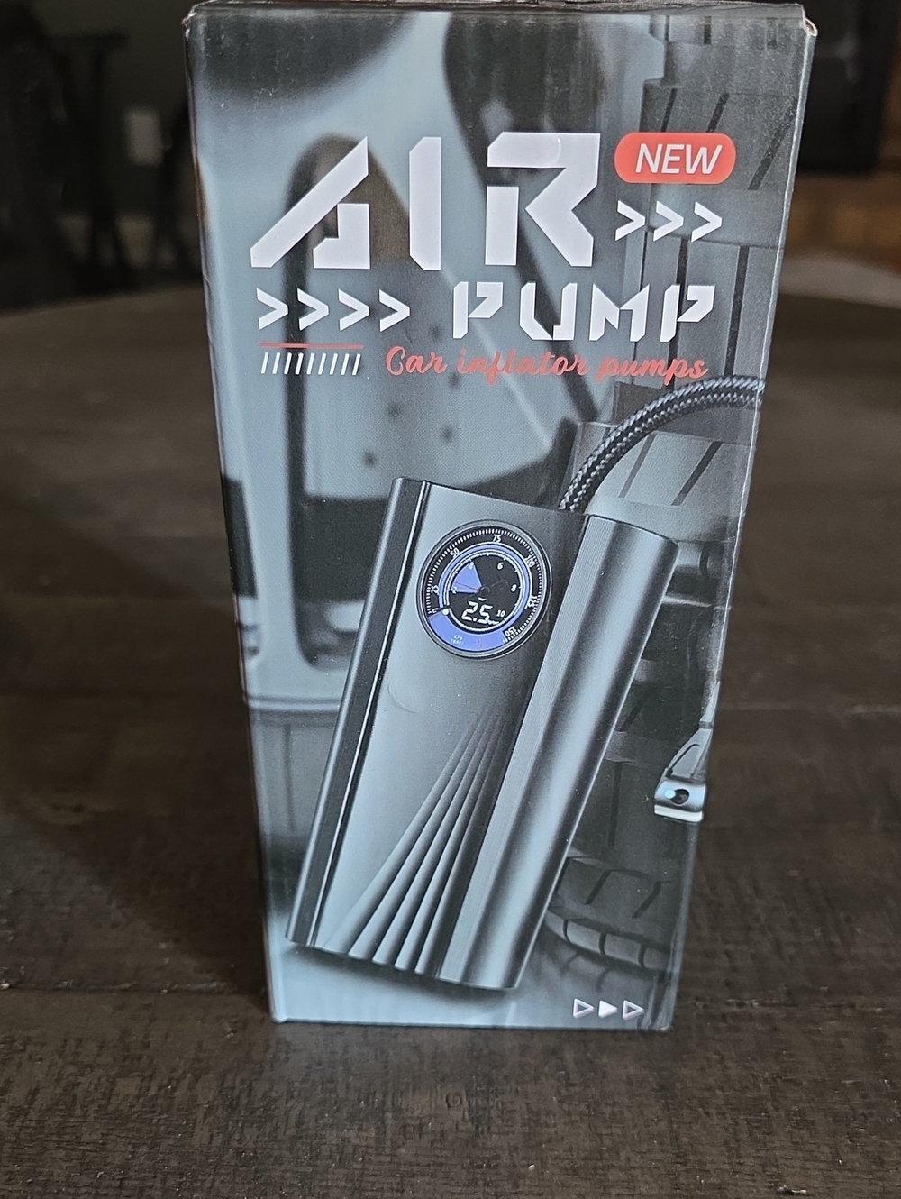 Black Air Pump Car Inflator with Digital Gauge